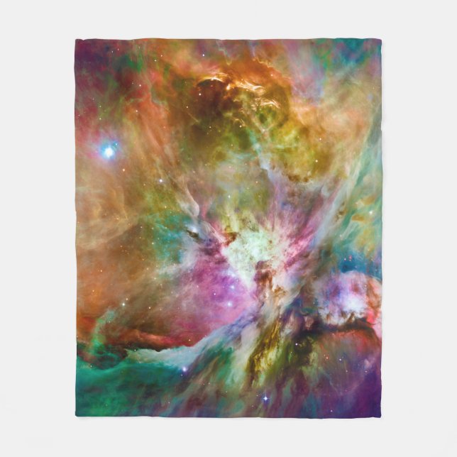 Decorative Orion Nebula Galaxy Space Photo Fleece Blanket (Front)