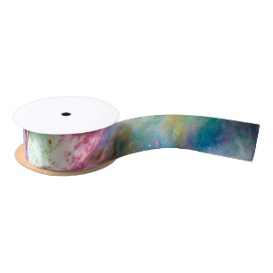 Decorative Orion Nebula Galaxy Space Photo Satin Ribbon