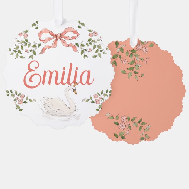 Decorative Ornament - Princess Swan (Front/Back)