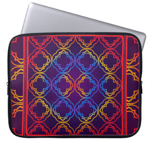 Decorative Ornament With Geometric Decoration. Sym Laptop Sleeve