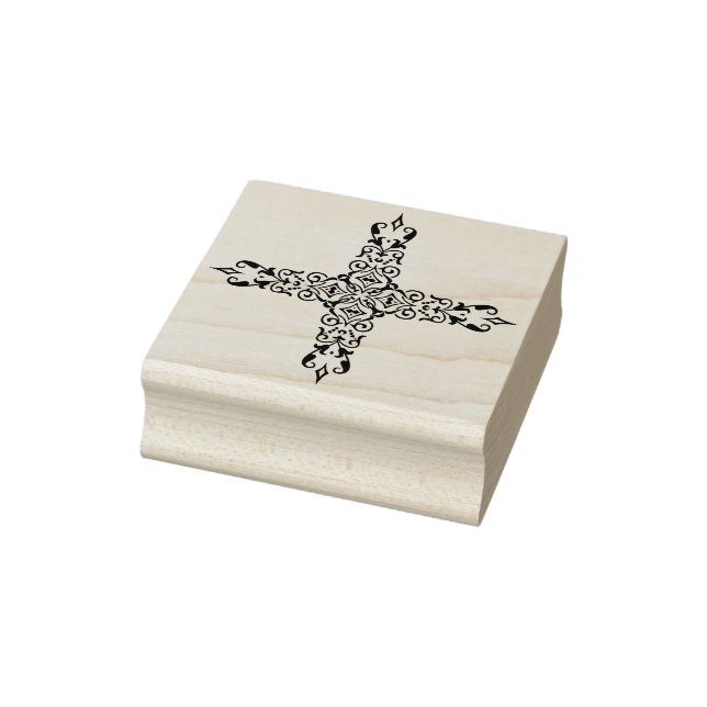 decorative ornamental cross art stamp (Stamp)