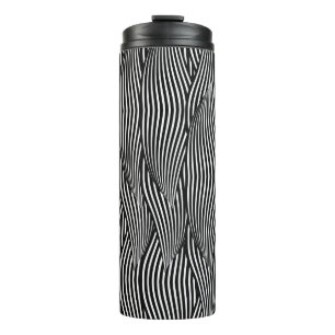 Decorative ornamental seamless pattern waves petal thermal tumbler