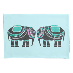 Decorative Ornate Elephant, Stylish Coo Pillowcase