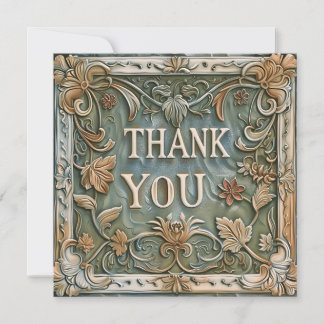 decorative ornate thank you card