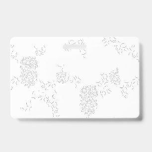 Decorative, Pale Grey Badge