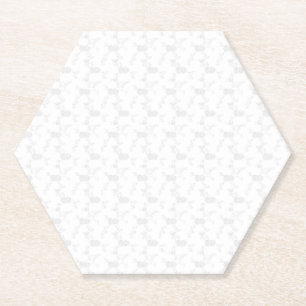 Decorative, Pale Grey Paper Coaster
