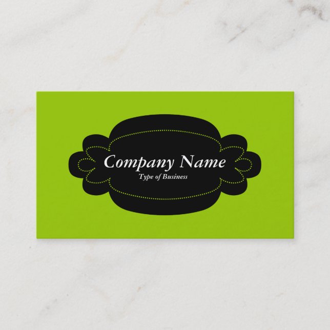 Decorative Panel 01 - Black - Martian Green Business Card (Front)
