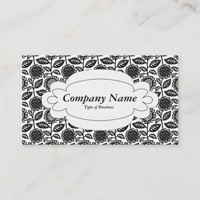 Decorative Panel 01 - White - Floral Pattern280313 Business Card (Front)