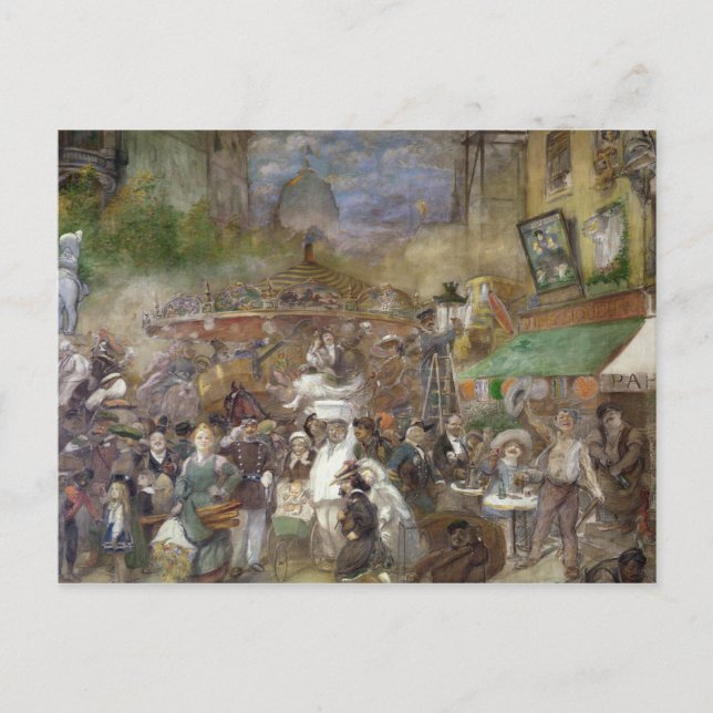 Decorative panel depicting Paris Postcard (Front)