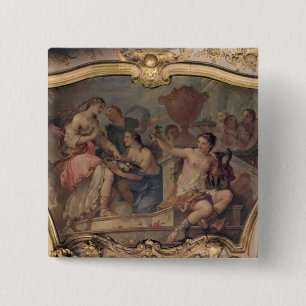 Decorative panel from the Oval Salon 2 Inch Square Button
