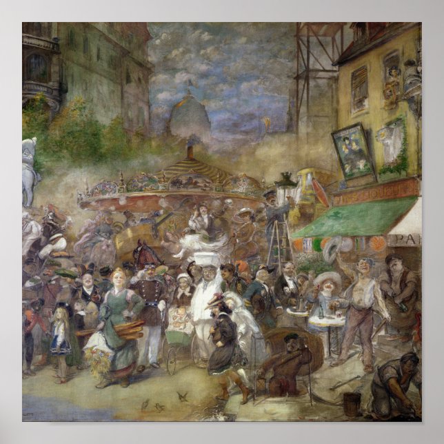 Decorative panel listing Paris Poster (Front)