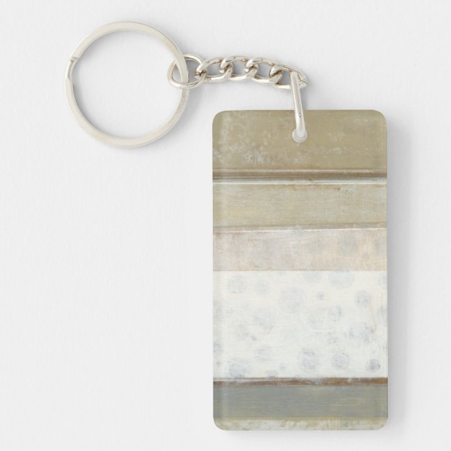 Decorative Panel Painting in Neutral Colours Keychain (Front)