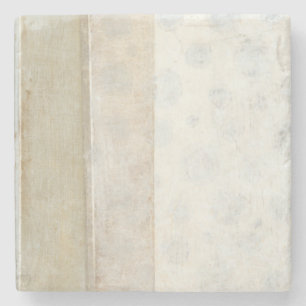 Decorative Panel Painting in Neutral Colours Stone Coaster