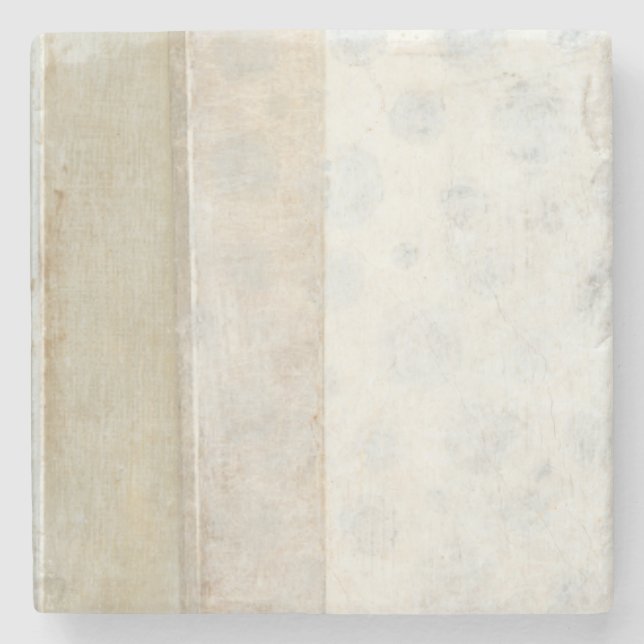 Decorative Panel Painting in Neutral Colours Stone Coaster (Front)
