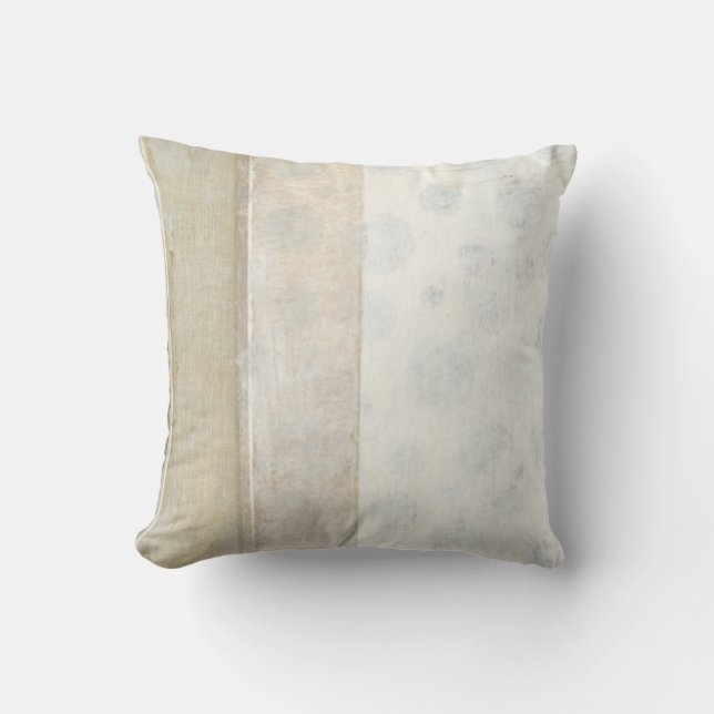 Decorative Panel Painting in Neutral Colours Throw Pillow (Front)
