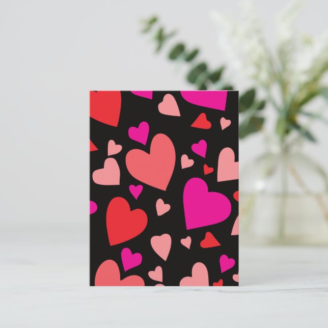 Decorative paper heart 1 holiday postcard (Standing Front)