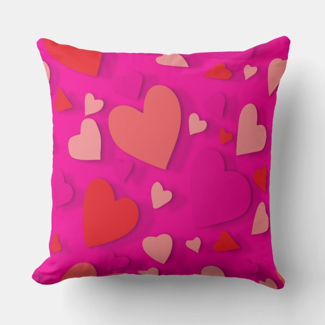 Decorative paper heart 2 throw pillow (Front)
