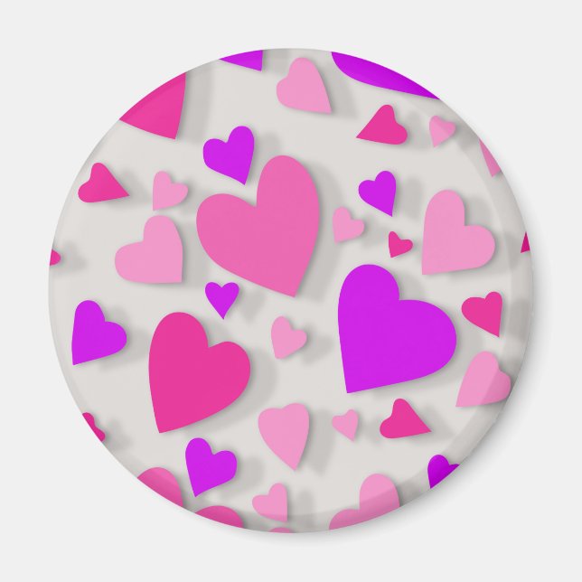 Decorative paper heart 3 magnet (Front)