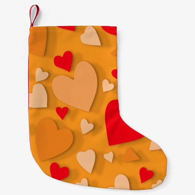 Decorative paper heart 7 small christmas stocking (Front)