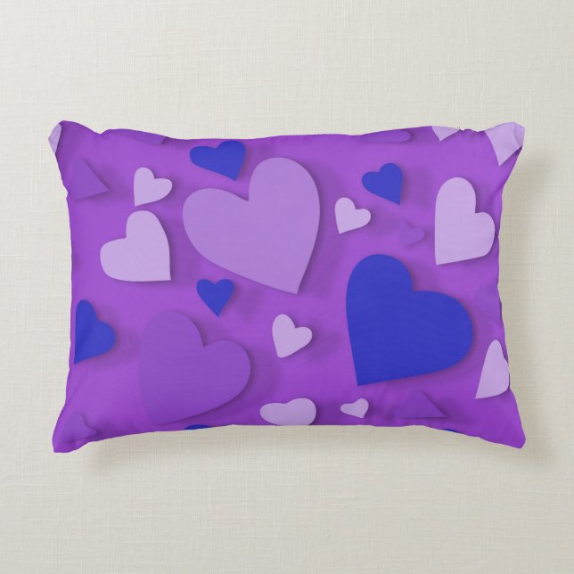 Decorative paper heart 9 accent pillow (Front)