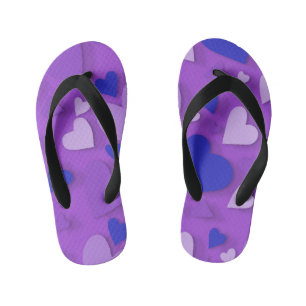 Decorative paper heart 9 kid's flip flops