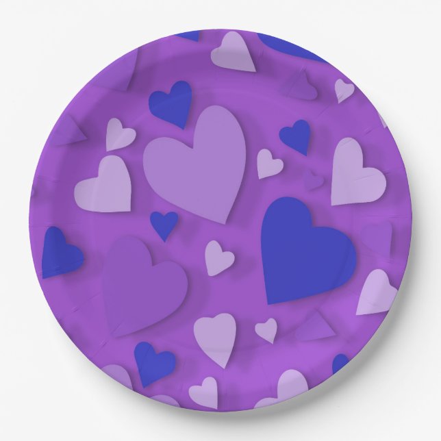 Decorative paper heart 9 plate (Front)