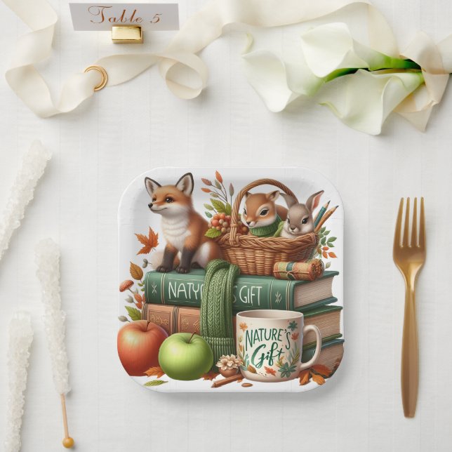 Decorative Paper Plate Autumn Theme (Wedding)