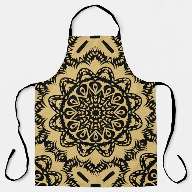 Decorative pattern in oriental style. Colour in bo Apron (Front)
