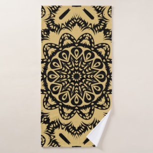 Decorative pattern in oriental style. Colour in bo Bath Towel