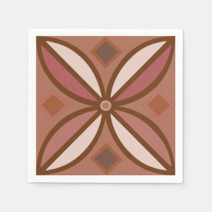 Decorative pattern in rusty pinks and terracottas napkin