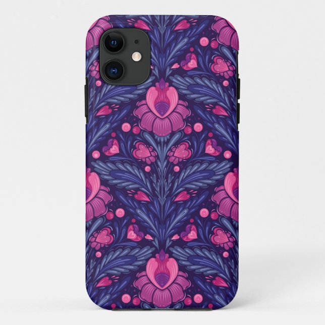 Decorative pattern with hearts Case-Mate iPhone case (Back)