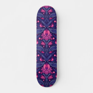 Decorative pattern with hearts skateboard