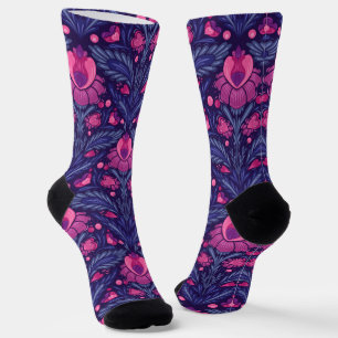 Decorative pattern with hearts socks