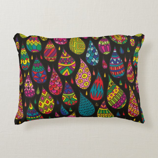 Decorative patterned drops seamless background. Br Accent Pillow (Front)