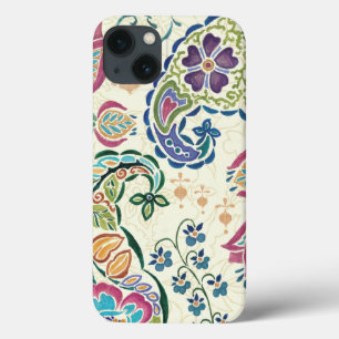 Decorative Peacock and Colorful Flowers iPhone 13 Case