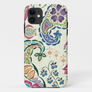Decorative Peacock and Colourful Flowers iPhone 11 Case
