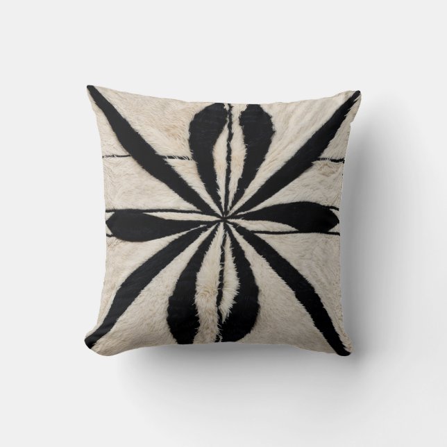 Decorative Persian Black and White Kilim Pillows (Front)