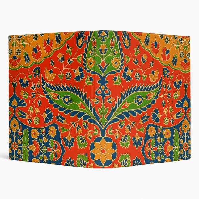 Decorative Persian Floral Print Binder (Background)