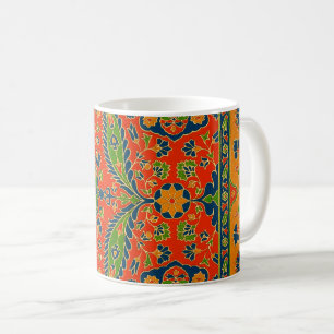 Decorative Persian Floral Print Coffee Mug