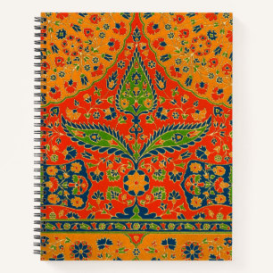 Decorative Persian Floral Print Notebook