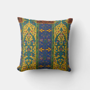 Decorative Persian Intricate Floral Pattern Throw Pillow