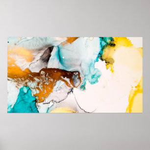 Decorative Picture. Decorative Paint. Alcohol Ink  Poster