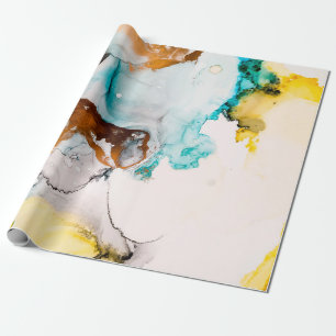 Decorative Picture. Decorative Paint. Alcohol Ink  Wrapping Paper