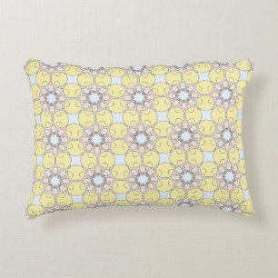 decorative pillow featuring a geometric pattern