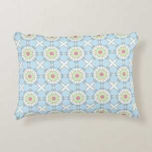 decorative pillow featuring a geometric pattern