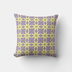 decorative pillow featuring a geometric pattern
