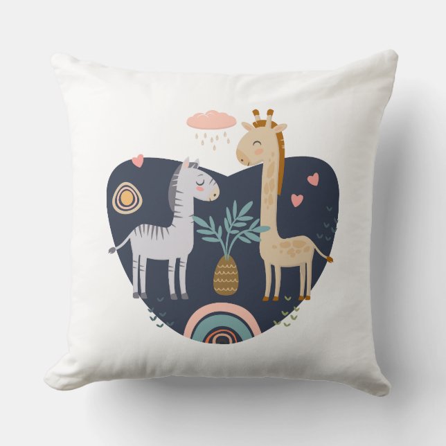 Decorative pillow with a cute pattern. (Front)
