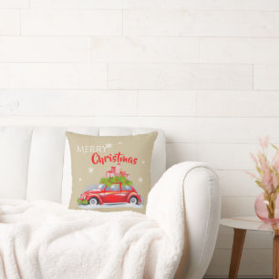 Decorative pillow with a modern minimalist design.