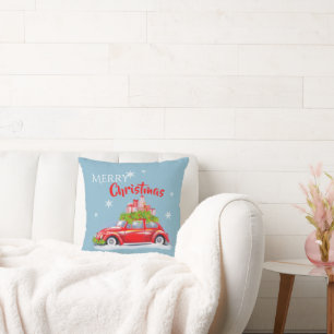 Decorative pillow with a modern minimalist design.