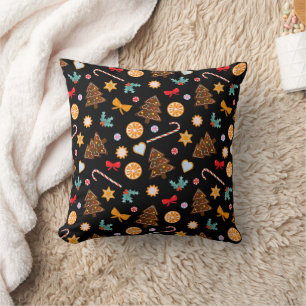 Decorative pillow with a modern minimalist design.